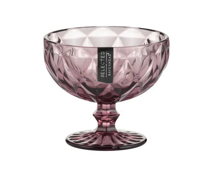 Coupe à glace améthyste sur pied en pierres précieuses exquises - Découvrez la meilleure expérience dessert.