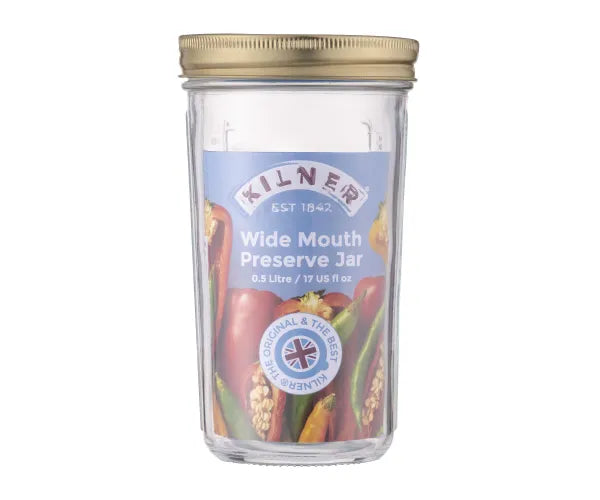 0.5 Litre Wide Mouth Preserve Jar: Ideal for Home Canning .