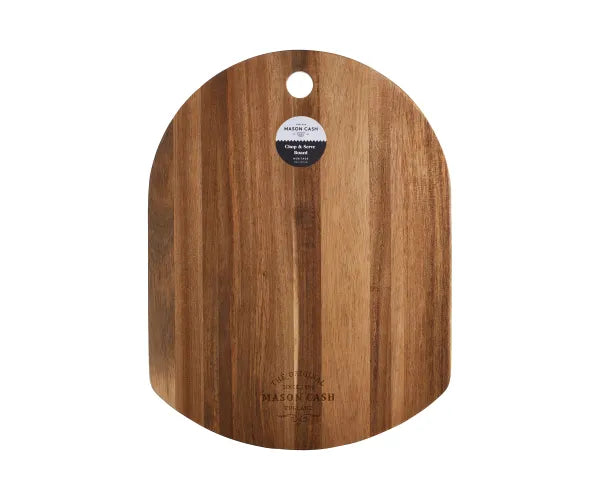 Planche de service et à découper artisanale en acacia Heritage Premium 38 x 29 x 1,5 cm.