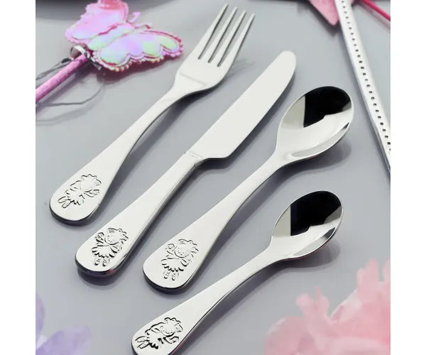 Coffret Cadeau Couverts Enfants 4 Pièces Fées Magiques | Des repas enchantés pour les petits.
