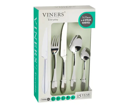 Viners 16 Pc+ 4 Steak Knives Gb Set.