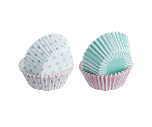 100 Mixed Pastel Cupcake Cases Colorful Baking Essentials
