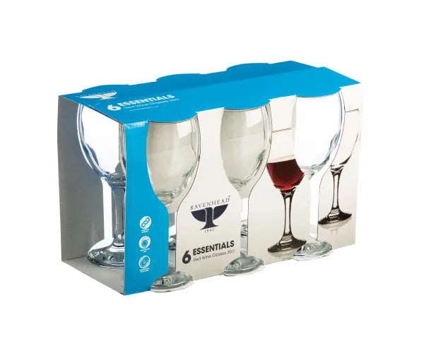Lot de 6 verres à vin rouge Ravenhead - Capacité 30cl