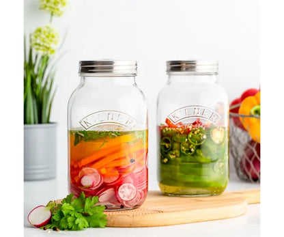 Ensemble haut de gamme de 2 bocaux de fermentation 1 litre - Préservez vos saveurs préférées.