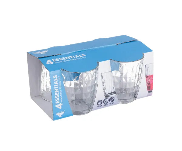 Lot de 4 verres hauts Essentials Jewel 38cl – Le service de verres parfait