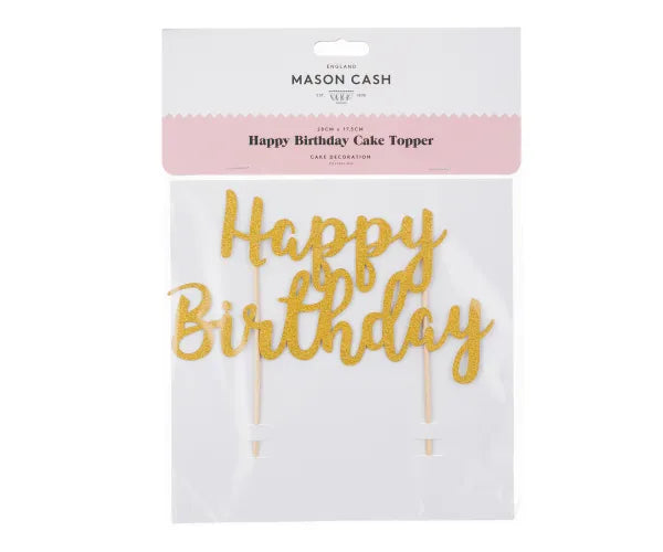 Happy Birthday Gold Cake Topper Celebrate in Style!