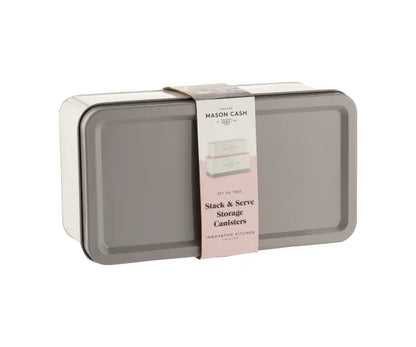 Ensemble de cuisine innovant : 2 boîtes rectangulaires pour un rangement organisé.