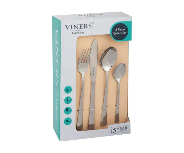 Rehaussez Votre Expérience Culinaire avec le Coffret de Couverts 16 Pièces Everyday Hampton 18/0 - Obtenez.