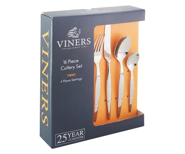 Sublimez Votre Expérience Culinaire avec le Coffret Couverts Twist 18/0 de 16 Pièces.
