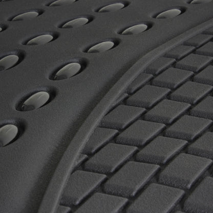 Jeu de tapis de voiture universels de luxe en caoutchouc robustes JVL – 4 pièces, noir