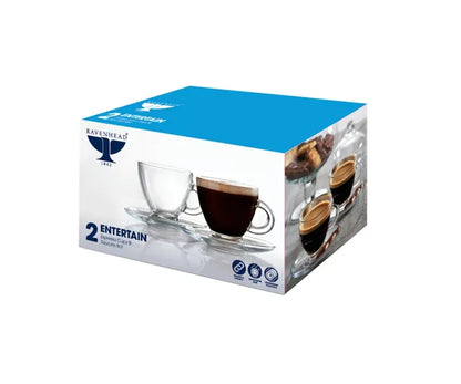 Améliorez votre expérience d'espresso – Lot de 2 tasses à espresso et soucoupes 8cl