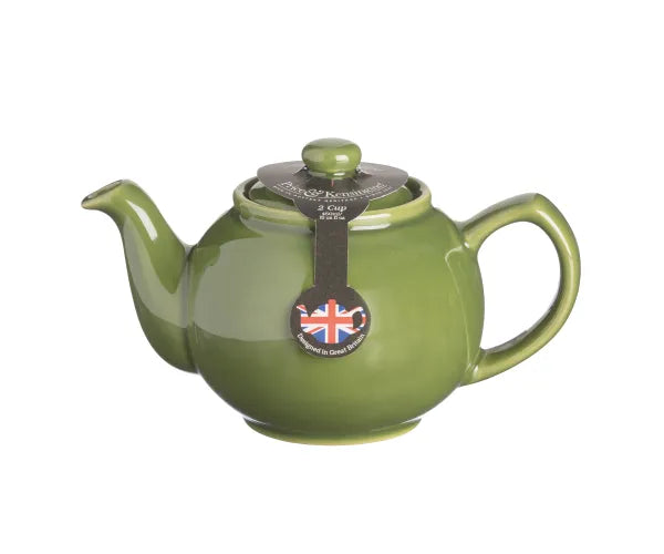 Olive Green 2-Cup Teapot | Handcrafted Ceramic Tea Pot for Elegant Brewing