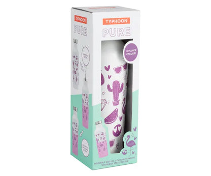 la bouteille Emoji à changement de couleur Vibrant Pure 800ml | Restez hydraté avec style.
