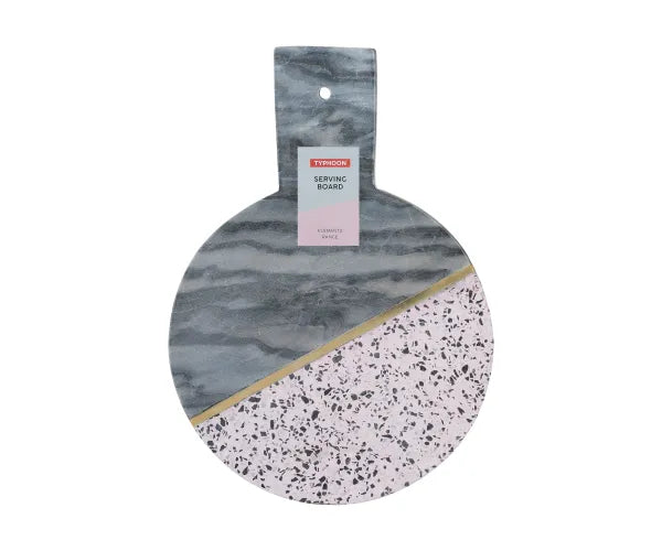 Sublimez votre cuisine avec notre planche à poignée ronde Elements Terrazzo/Marbre.