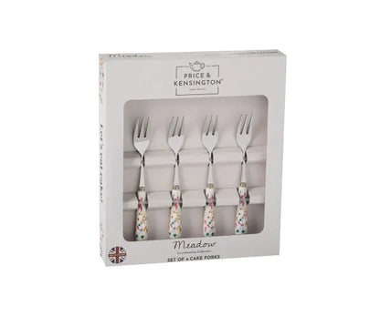 Sublimez vos repas avec le lot de 4 fourchettes à gâteaux Meadow.