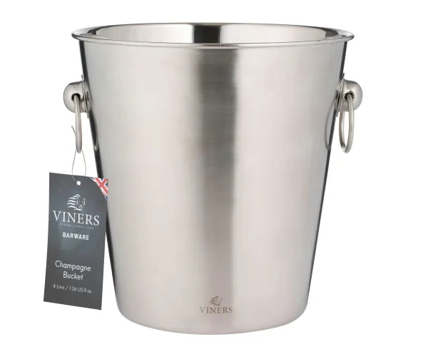 Sublimez vos célébrations avec notre élégant seau à champagne argenté de 4 L.