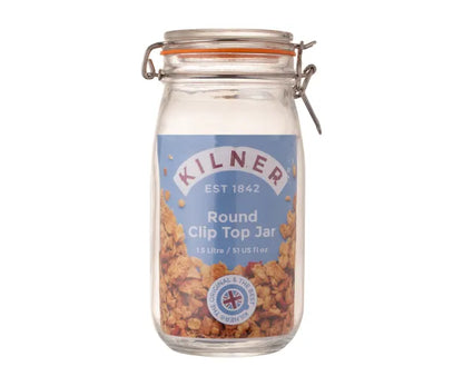 Pot rond à clipser de qualité supérieure 1,5 litre : Gardez votre cuisine organisée.