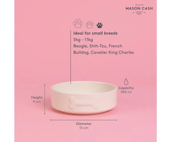 Gamelle pour chien Color Mix 15cm Crème - Une solution d'alimentation élégante et pratique pour votre animal.