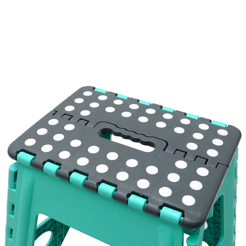 Tabouret pliant compact turquoise | Pratique et portable.