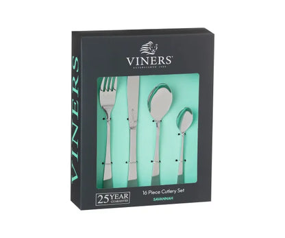 Savannah 18/0 Ménagère 16 pièces Coffret Cadeau | L'Essentiel Élégant de la Table.