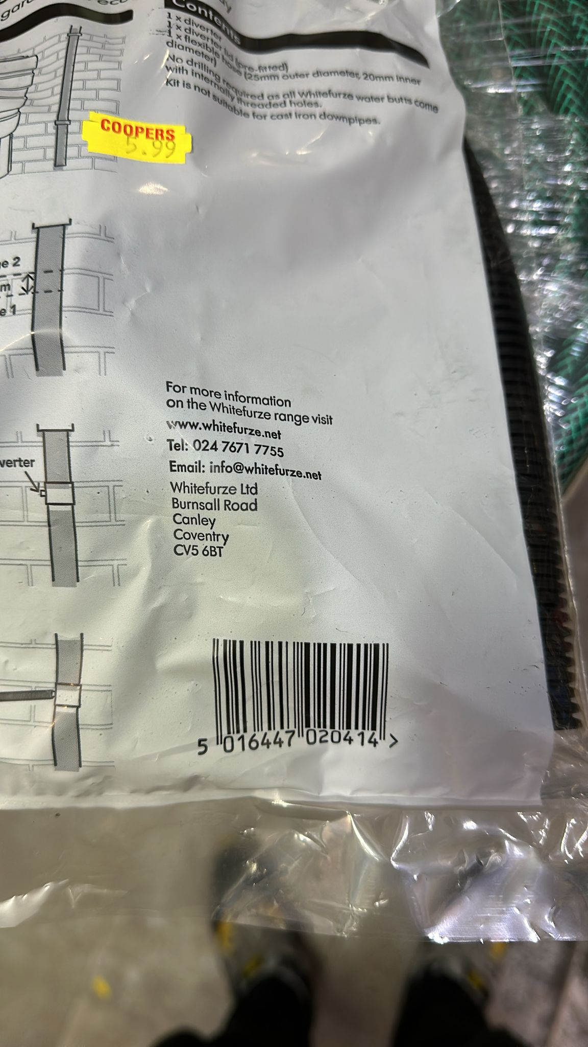 Kit de raccordement efficace pour récupérateur d'eau de pluie