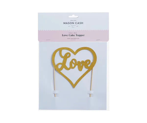 Sparkle and Shine Love Gold Glitter Topper