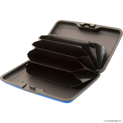 Étui portefeuille élégant en aluminium pour cartes de crédit - Disponible en 4 couleurs vives