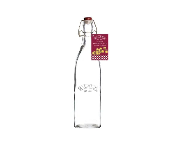 Bouteille carrée Premium Clip Top 0,55L | Solution de rangement élégante.