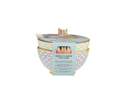 Assortiment de Plats Culinaires Exquis du Monde : Ensemble de 2 Bols à Riz et à Soupe | Sublimez Votre Expérience Culinaire.