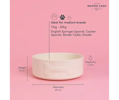 Gamelle pour chien Colour Mix 20 cm crème - Accessoire d'alimentation élégant pour animaux de compagnie.