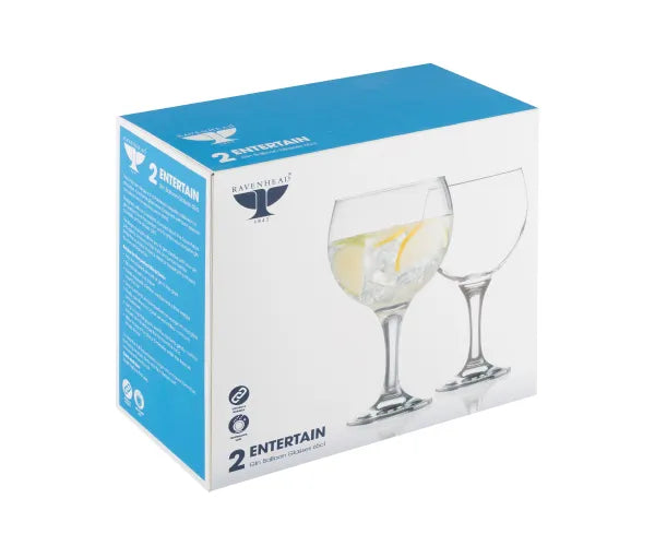 Ravenhead Entertain Set of 2 Gin Balloon Glasses - 65cl