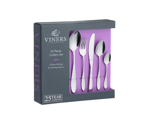 Améliorez votre expérience culinaire avec le coffret cadeau de couverts 26 pièces Tabac 18/0.