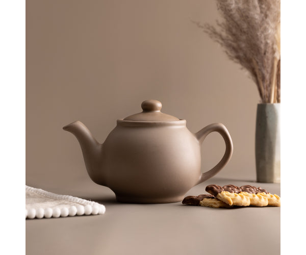 Théière 2 tasses Matt Taupe | Théière en céramique élégante pour une infusion parfaite