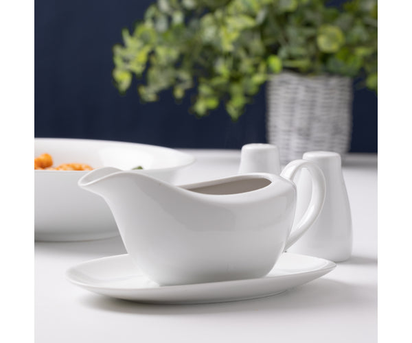 Saucière et soucoupe Simplicity : un indispensable de la table élégante.