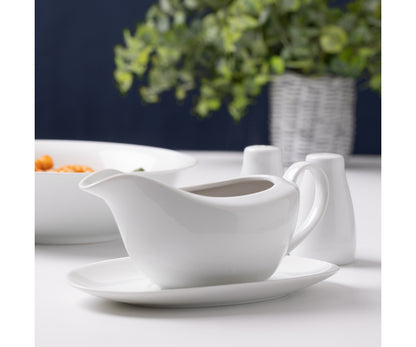 Saucière et soucoupe Simplicity : un indispensable de la table élégante.