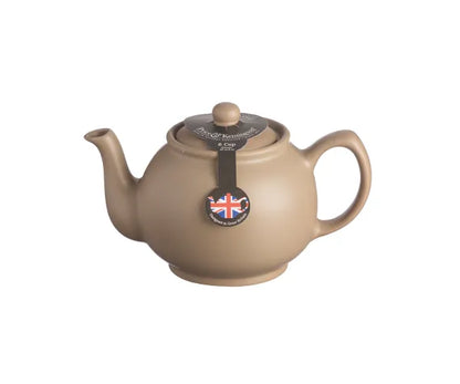 Théière 6 tasses Matt Taupe | Théière élégante en céramique pour des moments de thé stylés
