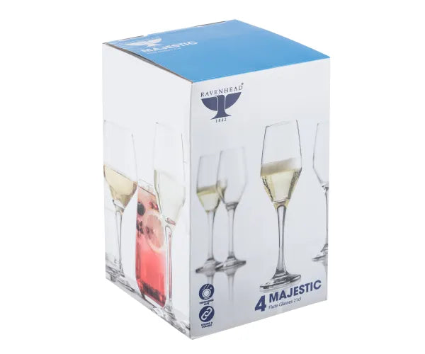 Sublimez vos réceptions : Lot de 4 flûtes Majestueux - 21cl.