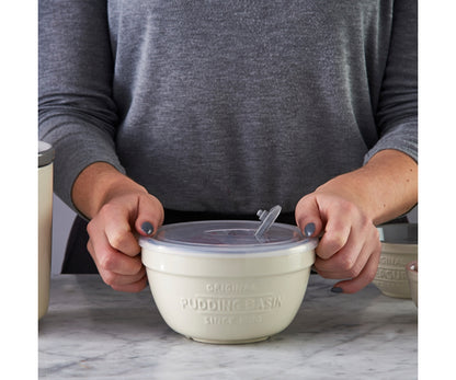 Pudding Bowl Innovant avec Couvercle - Idéal pour la Cuisson et le Stockage Alimentaire.