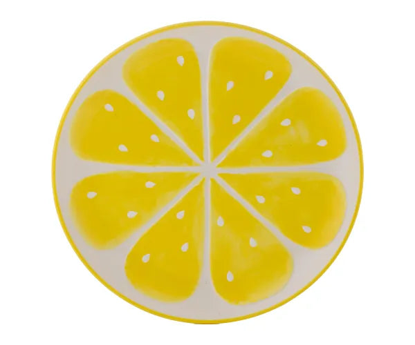 Authentic World Foods : Plat Rond Citron 28cm - Essentiels de la Table Exotique.
