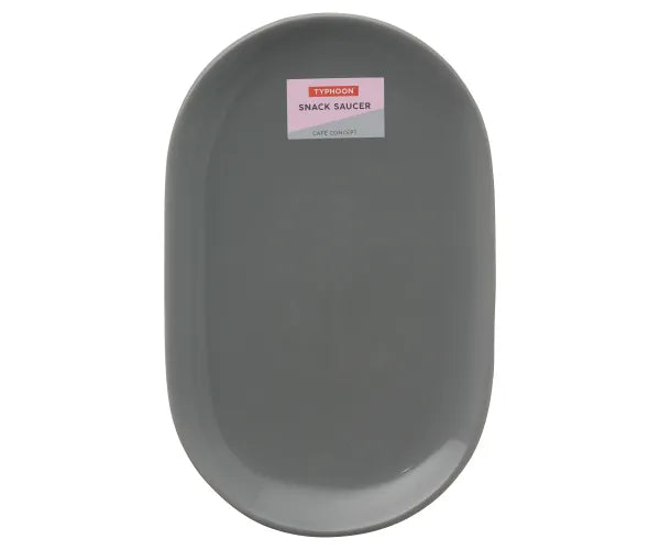 Soucoupe à collation gris foncé concept café – Essentiels de service élégants.