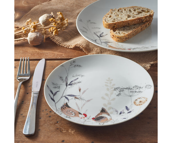 Assiette d'accompagnement Poules de campagne 20,5 cm