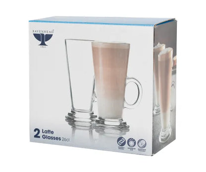 Elevate Your Coffee Experience Set of 2 Latte Glasses - 26cl