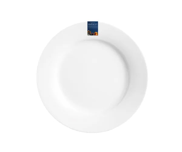 Assiette plate Simplicity avec rebord 27 cm - Vaisselle élégante et polyvalente.