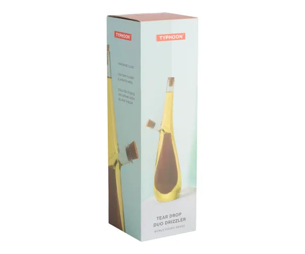 Sublimez vos créations culinaires avec le duo verseur en verre goutte d'eau World Foods.
