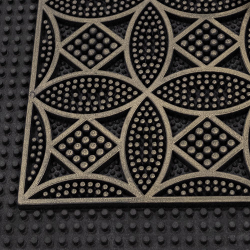 Tapis à picots en caoutchouc Havana - Cercles 45x75cm : Solution de revêtement de sol durable intérieur/extérieur.