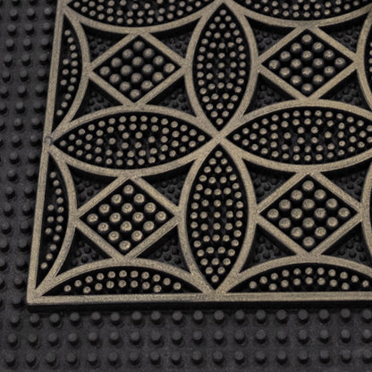Tapis à picots en caoutchouc Havana - Cercles 45x75cm : Solution de revêtement de sol durable intérieur/extérieur.
