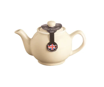 Théière élégante crème 2 tasses Théière en céramique raffinée pour les amateurs de thé