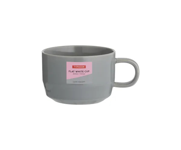 Mug à café "Flat White" Café Concept gris foncé 300 ml, élégant et durable