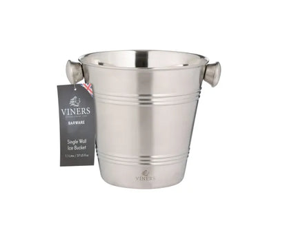Seau à glace simple paroi 1L argent Premium | Essentiels de bar élégants.