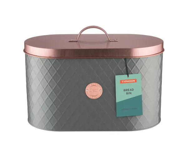 Boîte à pain Henrik avec couvercle en cuivre : Rangement élégant pour votre cuisine.